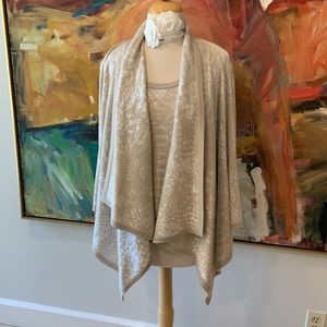 Fabulous two piece Saint John, twin set tank top and cardigan sweater petite